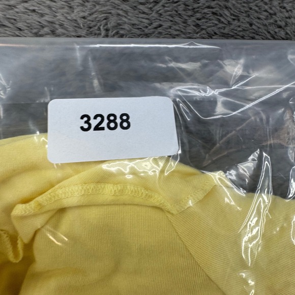 ME WE Essentials Yellow Ruffle Off Shoulder Crop Top T Shirt Womens Size M - Picture 9 of 9